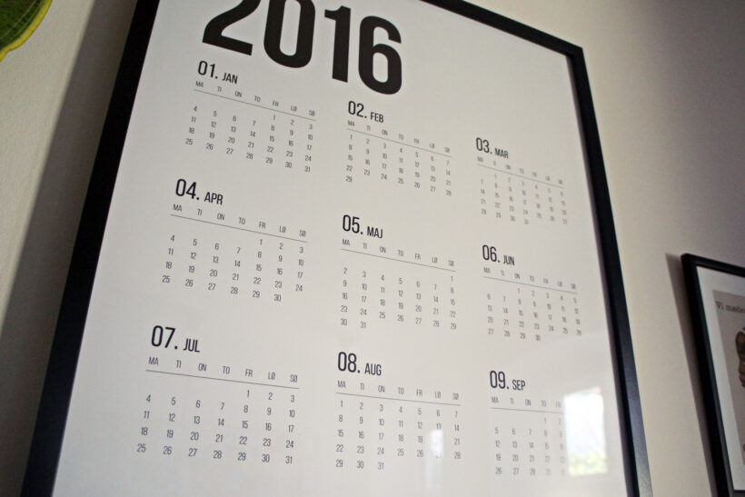 2016 kalender plakat