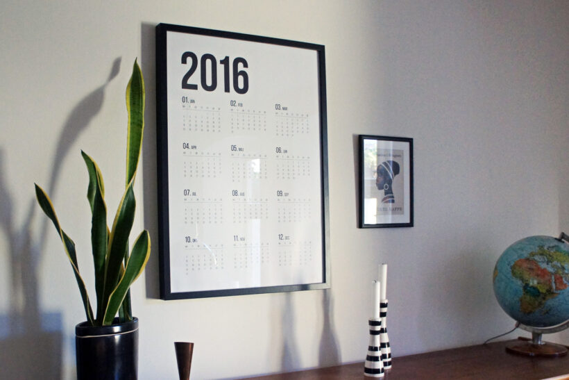 2016 kalender plakat