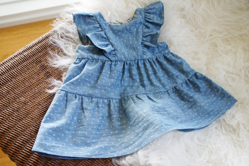 Bay denim kjole med hjerter