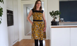 Gul blomstret kjole refashion