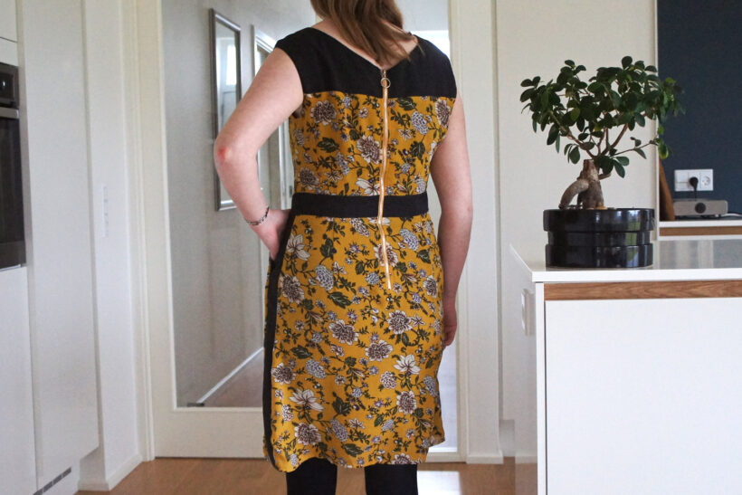 Gul blomstret kjole refashion