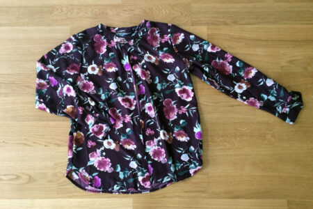Bordeaux kjole med striber