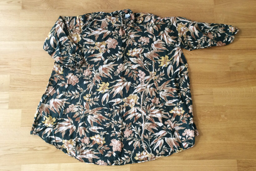 Grøn blomstret kjole