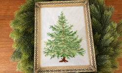 Broderet juletræ