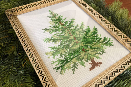 Broderet juletræ