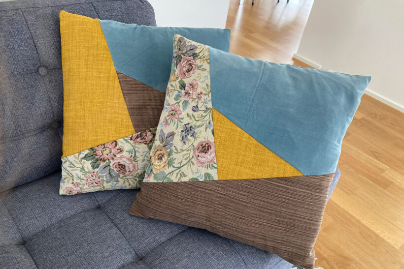 DIY sofapuder i moderne patchwork