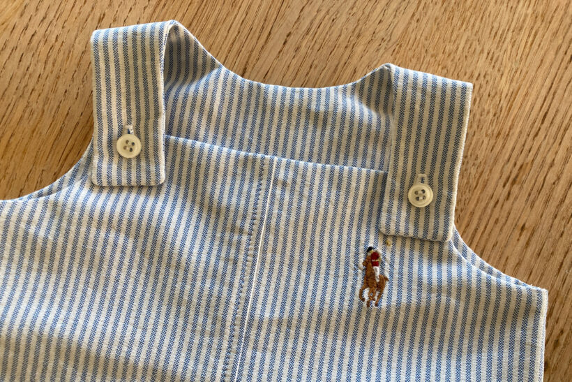 Baby romper af skjorte