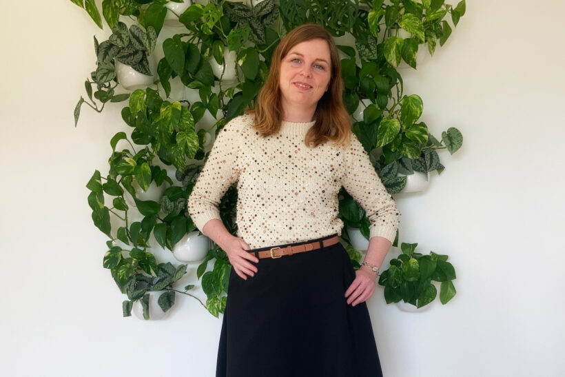 Strikket perlesweater
