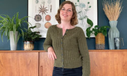 Grøn strik-cardigan