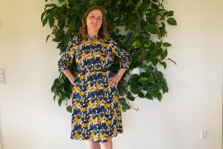 Spraglet skjortekjole