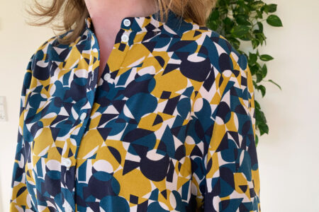 Spraglet skjortekjole