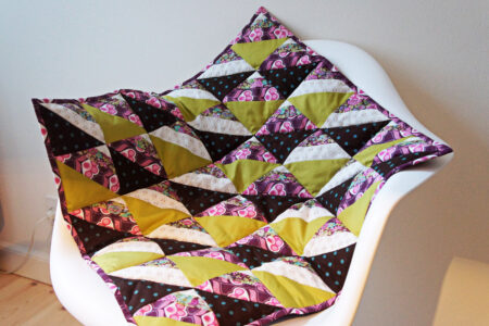 StyleDesignCreate: Lilla og lime babytæppe