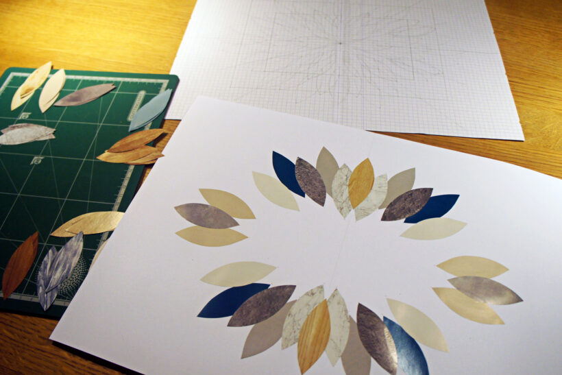 Grafiske collager i papir