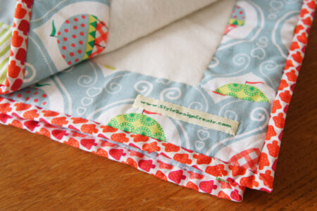 Patchwork babytæppe med luftballoner