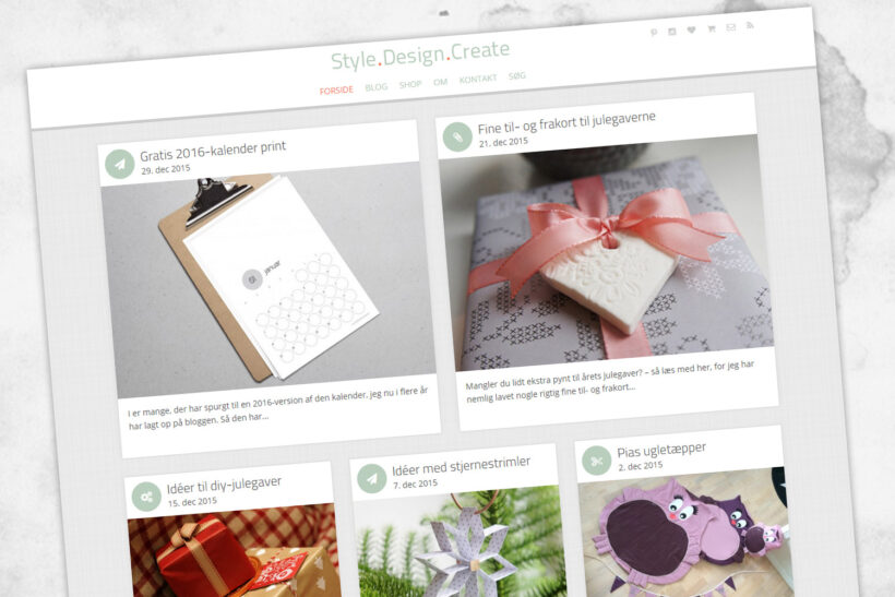Nyt design på StyleDesignCreate bloggen