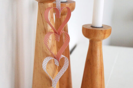 DIY julepynt: Hjerteranke af papirstrimler