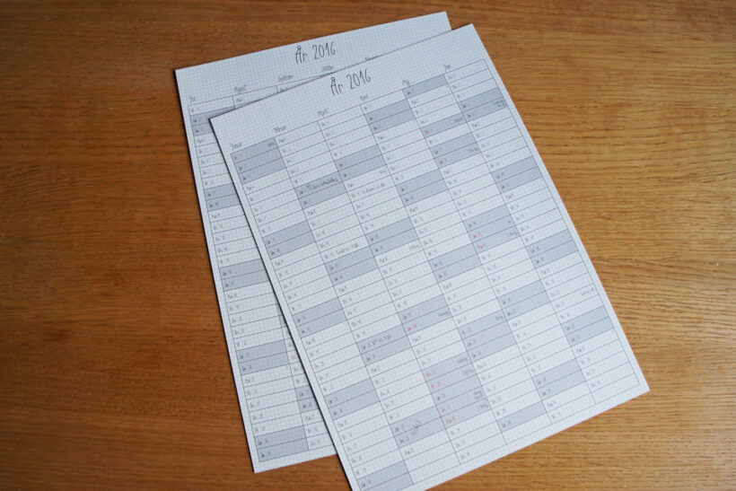 gratis ternet 2016 kalender print